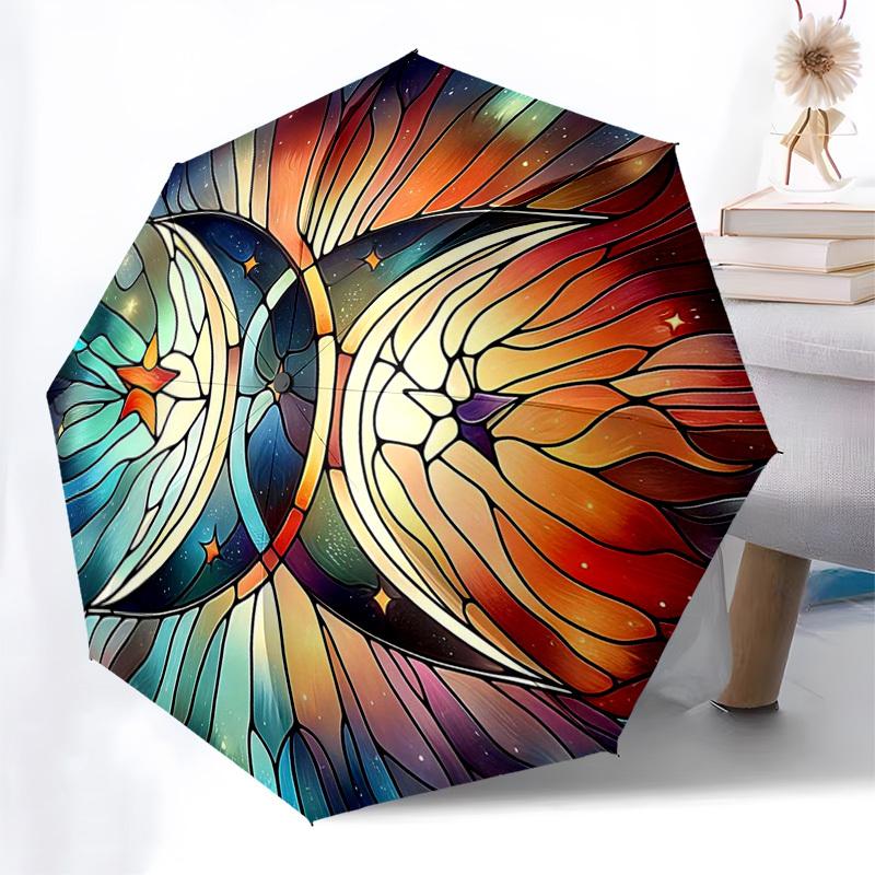 1pc Stained Glass Butterfly Auto-Folding Umbrella - Portable Tri-Fold Design with 8-Bone Iron Frame - Outdoor for Fans, Travelers, Everyday Use - Perf
1pc Stained Glass Butterfly Auto-Folding Umbrella - Portable Tri-Fold Design with 8-Bone Iron Frame - Outdoor for Fans, Travelers, Everyday Use - Perf