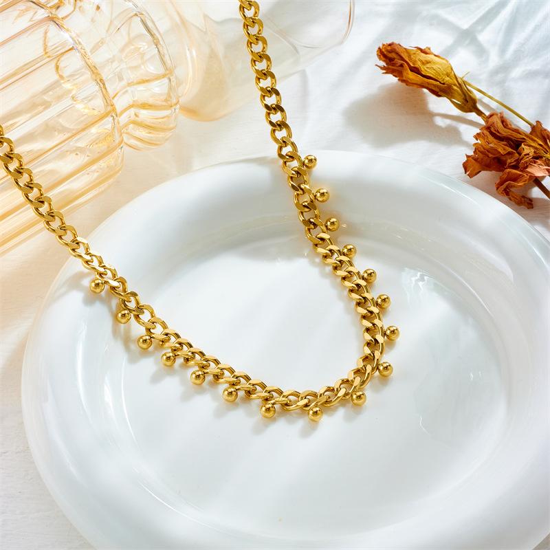 Gold Plated Ball Charm Rolo Chain Necklace, Dainty Chunky Link Chain with Bead Pendants, Bold Fashion Jewelry for Women Gift золотий
Gold Plated Ball Charm Rolo Chain Necklace, Dainty Chunky Link Chain with Bead Pendants, Bold Fashion Jewelry for Women Gift золотий
