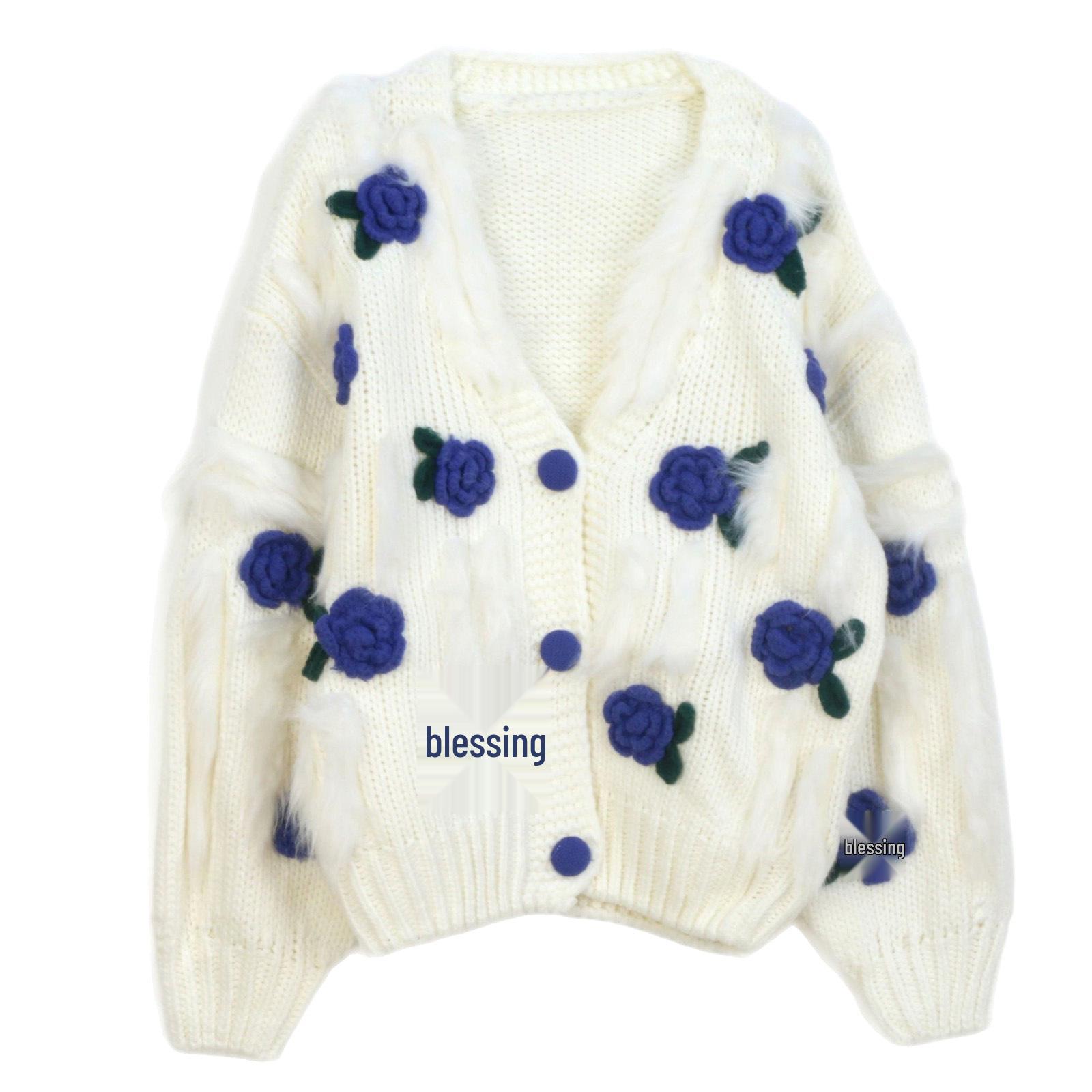 European & American Soft Rose Knit Cardigan - New Fashion Long Sleeve Autumn Top for Women S
European & American Soft Rose Knit Cardigan - New Fashion Long Sleeve Autumn Top for Women S