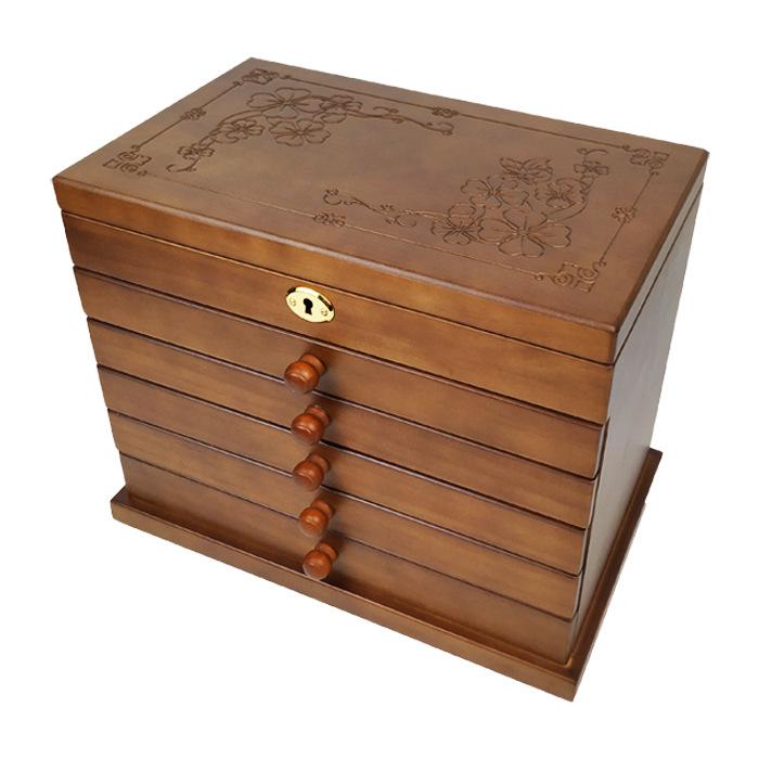 Многослойная запирающаяся шкатулка для драгоценностей из цельного дерева - в древнекитайском и европейском ретро-стиле 31*20*24.5cm
Многослойная запирающаяся шкатулка для драгоценностей из цельного дерева - в древнекитайском и европейском ретро-стиле 31*20*24.5cm