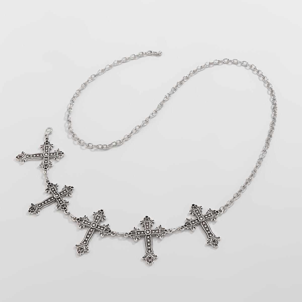 1pc Vintage Gothic Cross Waist Chain, Alloy Religious Symbol Hip Jewelry for Women, Easter Holiday Party Accessory, Daily & Party Wear, All-Season Fit
1pc Vintage Gothic Cross Waist Chain, Alloy Religious Symbol Hip Jewelry for Women, Easter Holiday Party Accessory, Daily & Party Wear, All-Season Fit