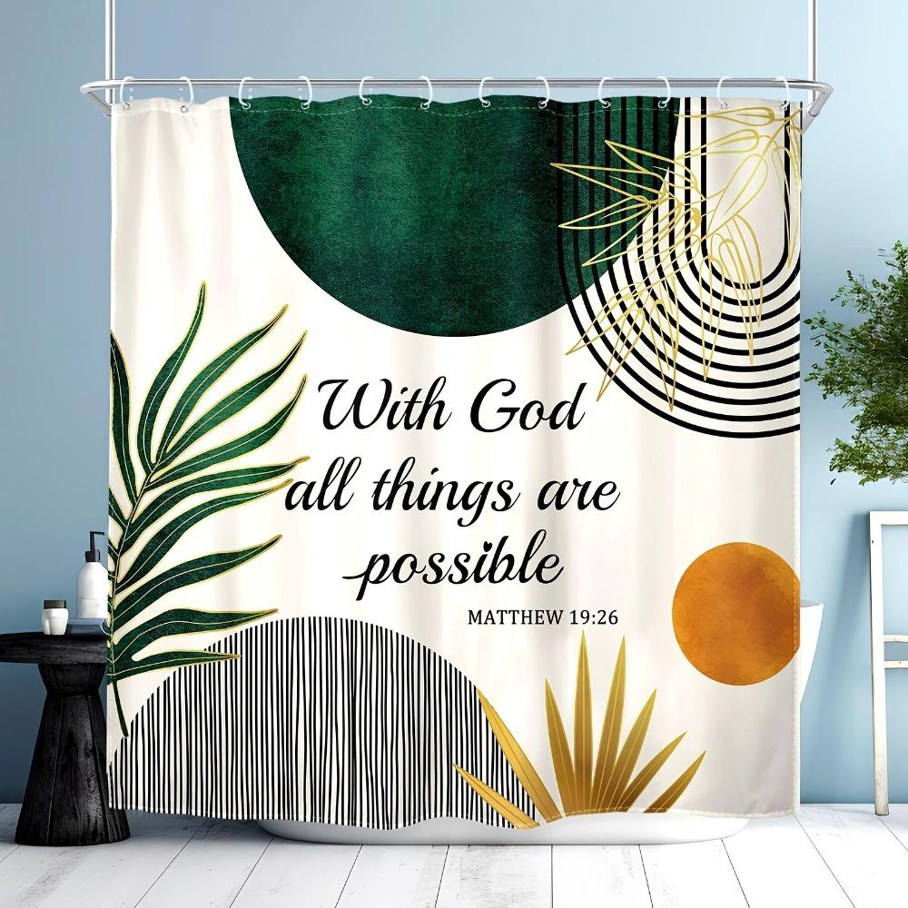 Bohemian Style Bible Verses Washable Dirt-Resistant Shower Curtain Shower Head Waterproof Polyester Bath Curtain For Home Decor W60H190(CM)-1 Pcs
Bohemian Style Bible Verses Washable Dirt-Resistant Shower Curtain Shower Head Waterproof Polyester Bath Curtain For Home Decor W60H190(CM)-1 Pcs