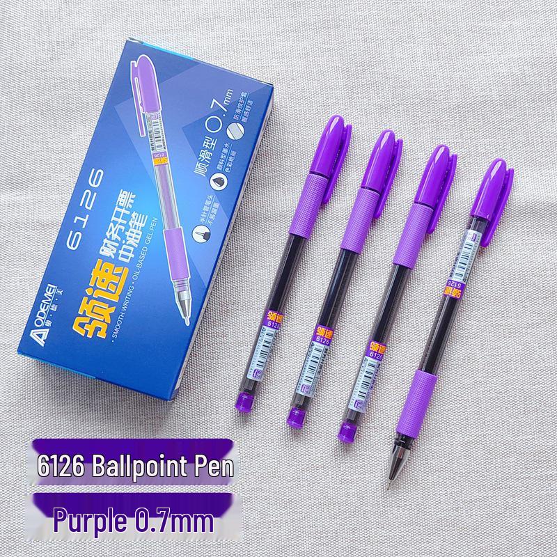 Ling Su Click Ballpoint Pen Set: Black, Blue, Red, Purple, 0.7mm, Oil-Based, Needle Tube. 12 pieces per box
Ling Su Click Ballpoint Pen Set: Black, Blue, Red, Purple, 0.7mm, Oil-Based, Needle Tube. 12 pieces per box