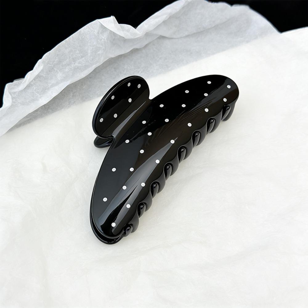 Plastic Polka Dot Grip Clip Wave Point Hairpin Fashion Shark Clip чорний
Plastic Polka Dot Grip Clip Wave Point Hairpin Fashion Shark Clip чорний