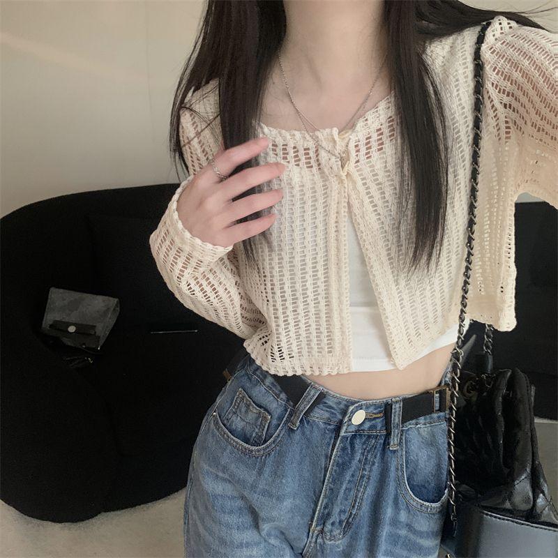 Hollow Out Sun Protection Cardigan Thin Women s Summer Outer Wear Half Shawl Cover Up Short Mesh Knit Top One size абрикосовий
Hollow Out Sun Protection Cardigan Thin Women s Summer Outer Wear Half Shawl Cover Up Short Mesh Knit Top One size абрикосовий