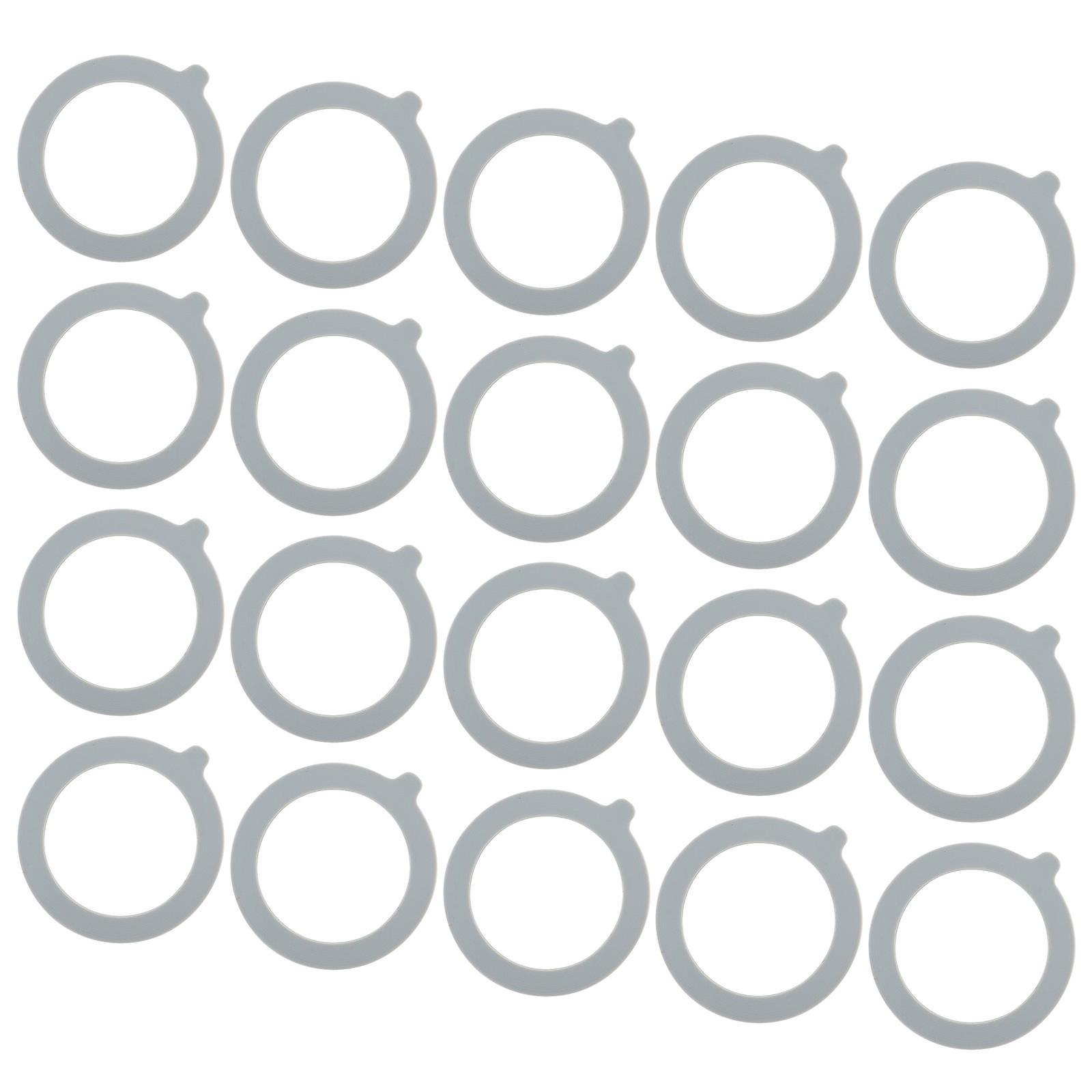 20 шт. уплотнительных колец для банок, герметичная силиконовая сменная прокладка, герметичные уплотнительные кольца для обычной консервной банки серый