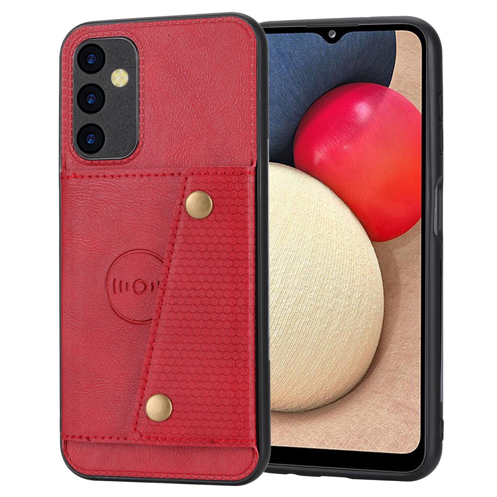 For Samsung Galaxy A34 5G Dual Button Card Holder PU Leather Coated TPU Case Car Mount Metal Sheet Phone Kickstand Cover Red
For Samsung Galaxy A34 5G Dual Button Card Holder PU Leather Coated TPU Case Car Mount Metal Sheet Phone Kickstand Cover Red