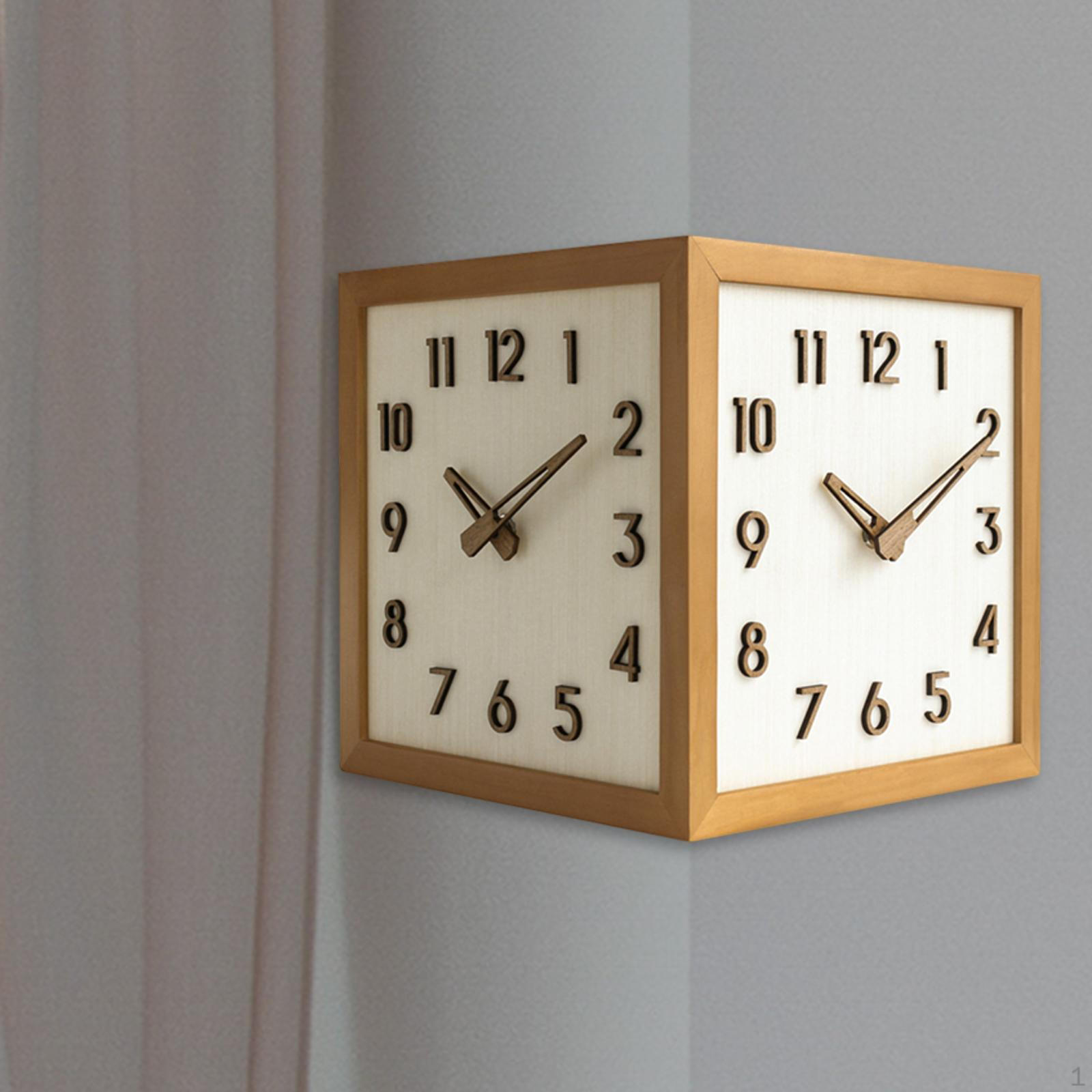 Sided Corner Wall Clock Decorative 9x9inch Solid Wood for Hallway, Bar Multifunctional Stylish Brown Frame
Sided Corner Wall Clock Decorative 9x9inch Solid Wood for Hallway, Bar Multifunctional Stylish Brown Frame