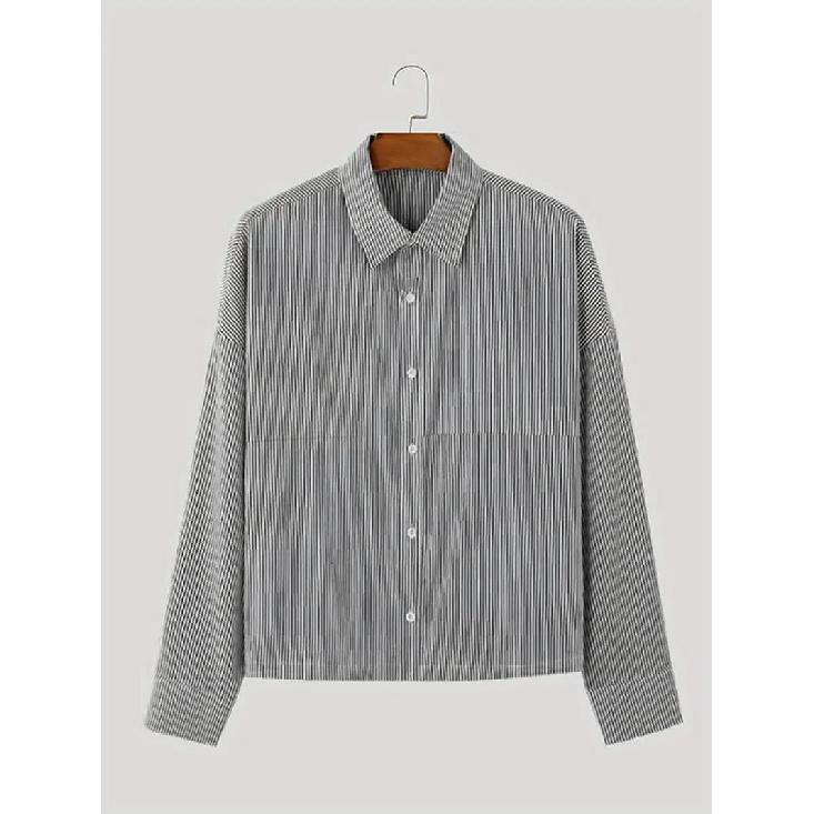 2026 New Men s Fashion Turn-down Collar Vertical Striped Loose Long Sleeve Shirt XXL сірий колір
2026 New Men s Fashion Turn-down Collar Vertical Striped Loose Long Sleeve Shirt XXL сірий колір