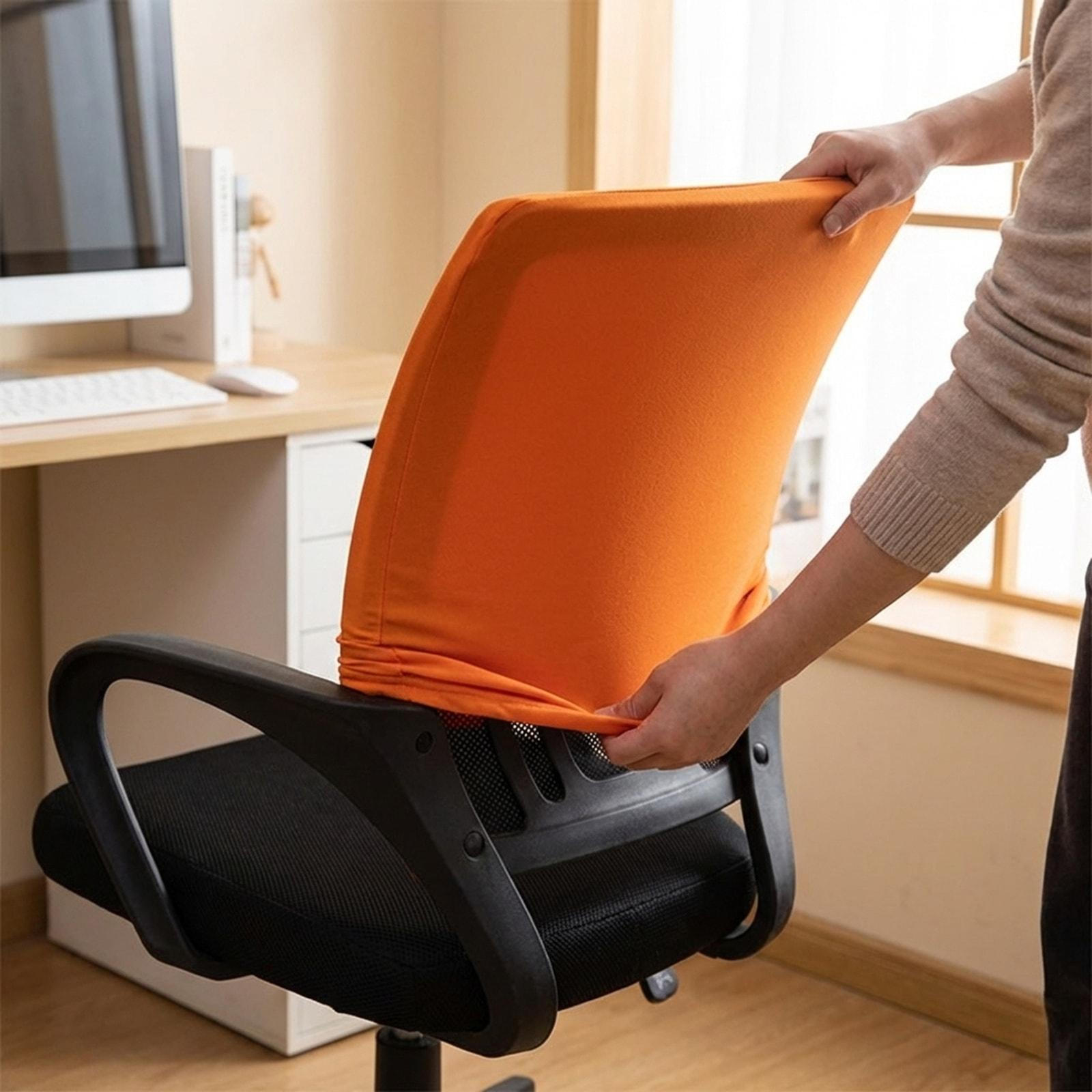 Chair Cover Stretch Desk Backrest Removable Dust Made of Elastic Polyester for OrangeYellow 28x48cm
Chair Cover Stretch Desk Backrest Removable Dust Made of Elastic Polyester for OrangeYellow 28x48cm