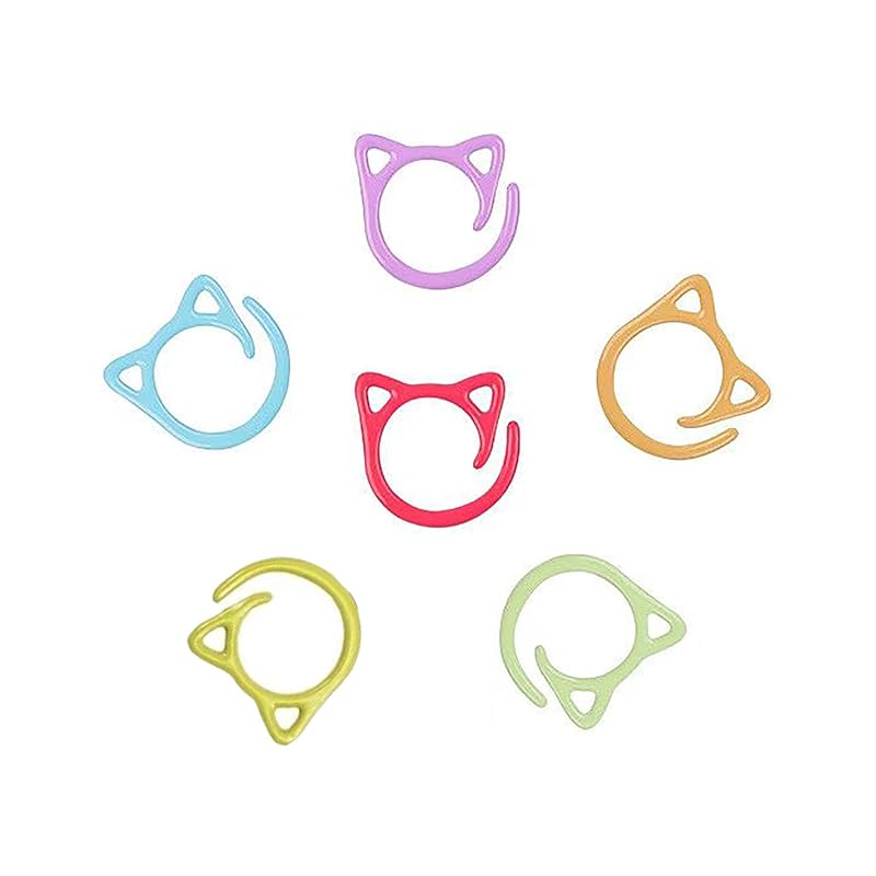 DEVENTORZ stitch marker 24 pieces in 6 colors rich colors crochet knitting markers cute cat ear shape For DIY sewing of clothing Convenient to carry
DEVENTORZ stitch marker 24 pieces in 6 colors rich colors crochet knitting markers cute cat ear shape For DIY sewing of clothing Convenient to carry