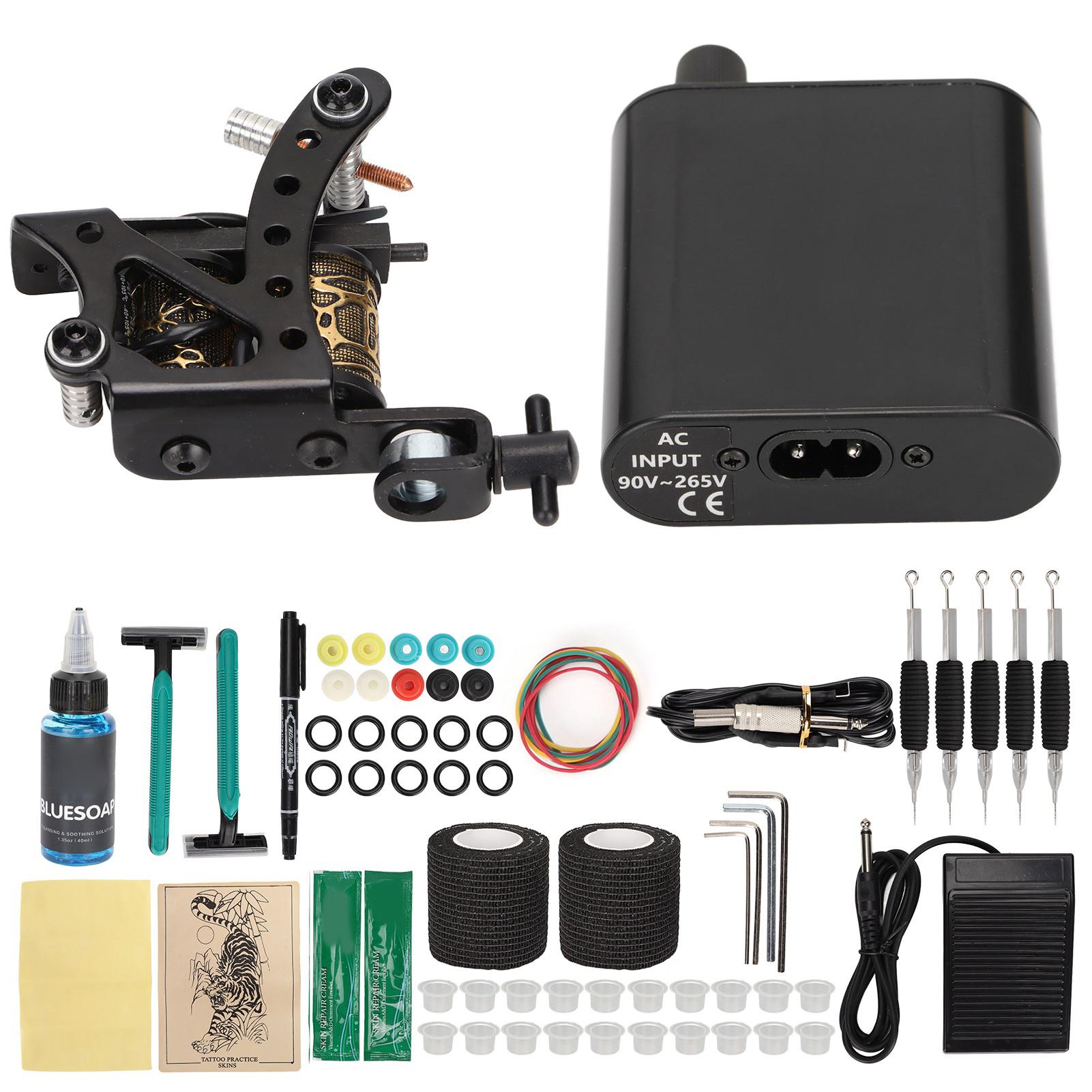 Полный набор тату-машинки с катушками 8 обмоток, раствор синего мыла для татуировок, мини-блок питания для татуировок EU Plug
Полный набор тату-машинки с катушками 8 обмоток, раствор синего мыла для татуировок, мини-блок питания для татуировок EU Plug