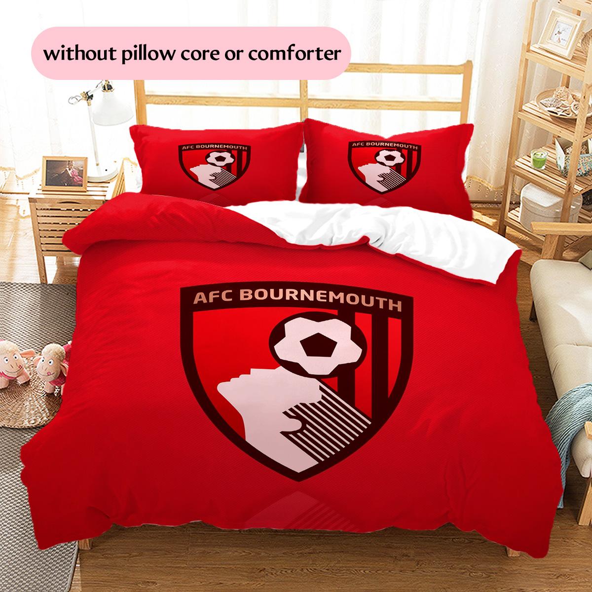 AFC Bournemouth Pattern Bedding Quilt Set Home Decoration Gift (1 * duvet cover + 2 * pillowcase without core) 135x200cm
AFC Bournemouth Pattern Bedding Quilt Set Home Decoration Gift (1 * duvet cover + 2 * pillowcase without core) 135x200cm
