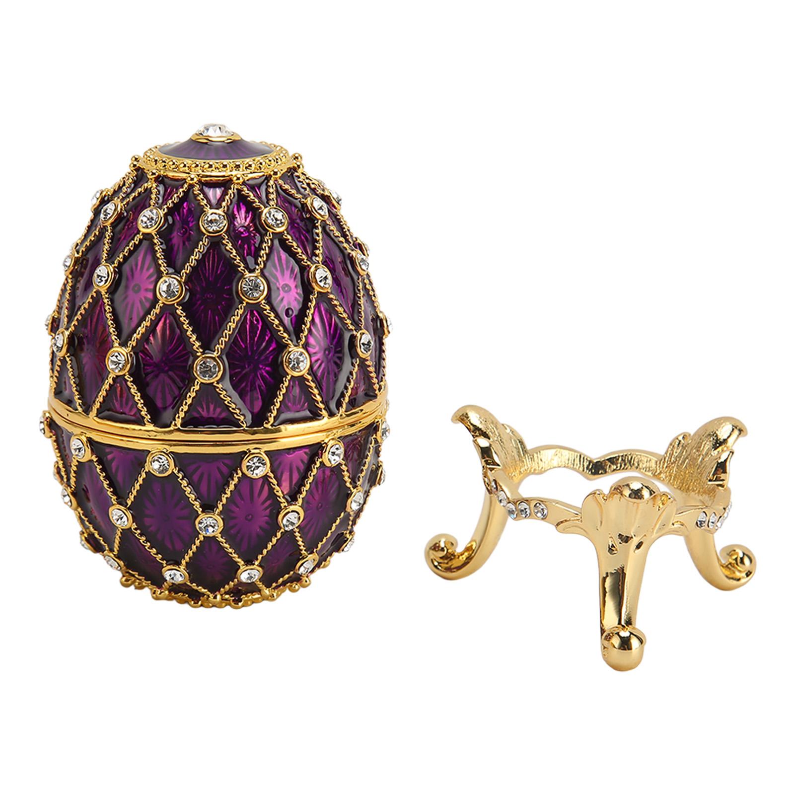 Egg Shape Trinket Boxes Vintage Exquisite Rhinestones Trinket Boxes with Hinged for Living Room фиолетовый
Egg Shape Trinket Boxes Vintage Exquisite Rhinestones Trinket Boxes with Hinged for Living Room фиолетовый