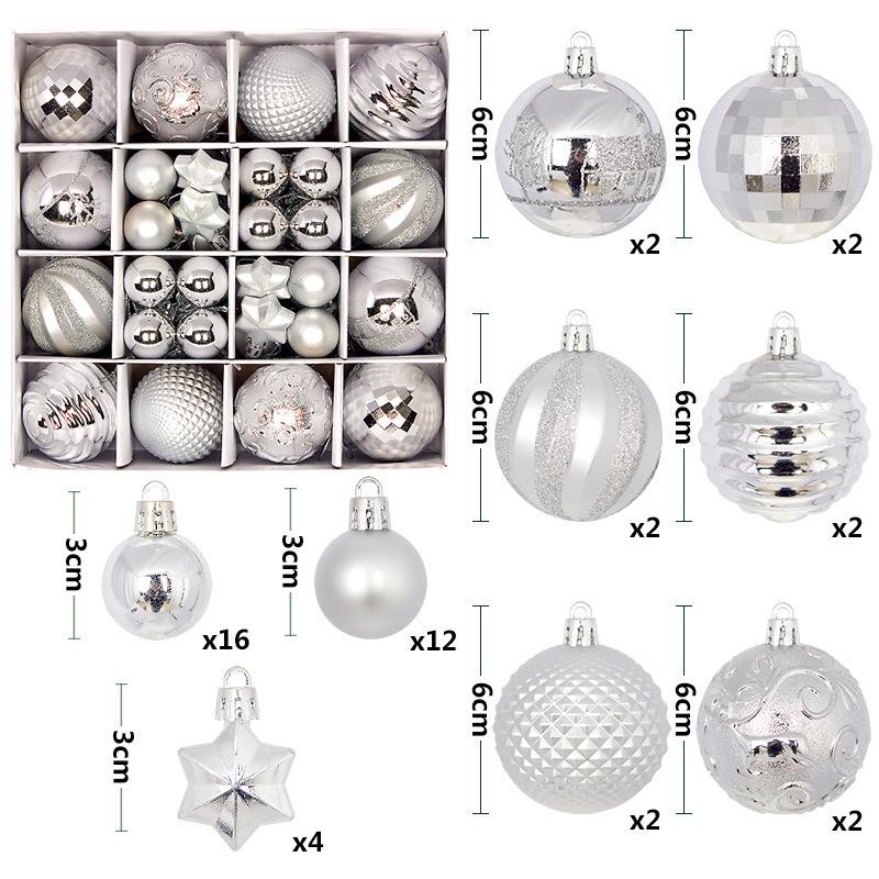 New Christmas Ball Decoration Gift Box Set Painted Electroplated 44pcs Round Ball Special-shaped Christmas Ball Pendant One Size
New Christmas Ball Decoration Gift Box Set Painted Electroplated 44pcs Round Ball Special-shaped Christmas Ball Pendant One Size