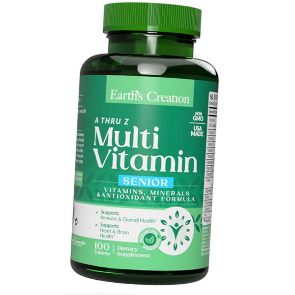 Multivitamin complex for people 50+, MultiVitamin A thru Z for Senior, Earth s Creation 100 tabs (36604035) 100tab
Multivitamin complex for people 50+, MultiVitamin A thru Z for Senior, Earth s Creation 100 tabs (36604035) 100tab