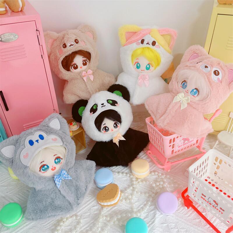 10cm Cotton Doll Clothes: Starfish & Normal Body Plush Outfits with Cat, Bear, Shawl, Vest Brown bear with shawl
10cm Cotton Doll Clothes: Starfish & Normal Body Plush Outfits with Cat, Bear, Shawl, Vest Brown bear with shawl
