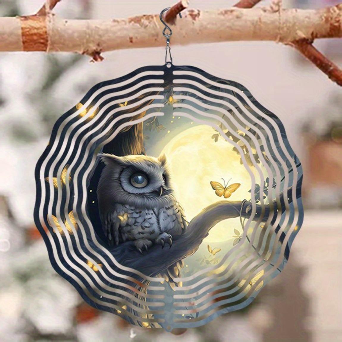 Metal Owl Wind Spinner with Butterfly Accents for Garden Patio Yard Outdoor Decor No Battery Needed Hanging Art
Metal Owl Wind Spinner with Butterfly Accents for Garden Patio Yard Outdoor Decor No Battery Needed Hanging Art