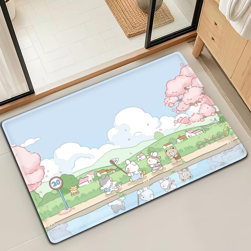 Cute Pink Rabbit Kawaii Door Mat Bath Microfiber Decorative Versatile Flannel Floor Mat Quick Dry Absorbent Non-slip Sole 40cm x 60cm
Cute Pink Rabbit Kawaii Door Mat Bath Microfiber Decorative Versatile Flannel Floor Mat Quick Dry Absorbent Non-slip Sole 40cm x 60cm
