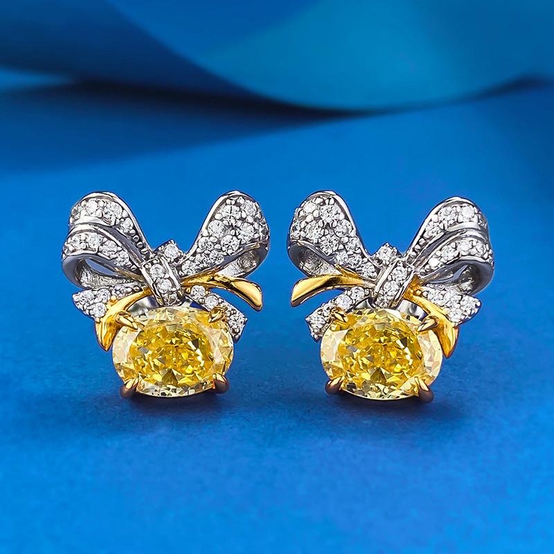 Xiancan S925 Butterfly Earrings: Women s European & American Style with High Carbon Diamond & 6x8 Lucky Yellow Diamond Stud. 925 Silver
Xiancan S925 Butterfly Earrings: Women s European & American Style with High Carbon Diamond & 6x8 Lucky Yellow Diamond Stud. 925 Silver