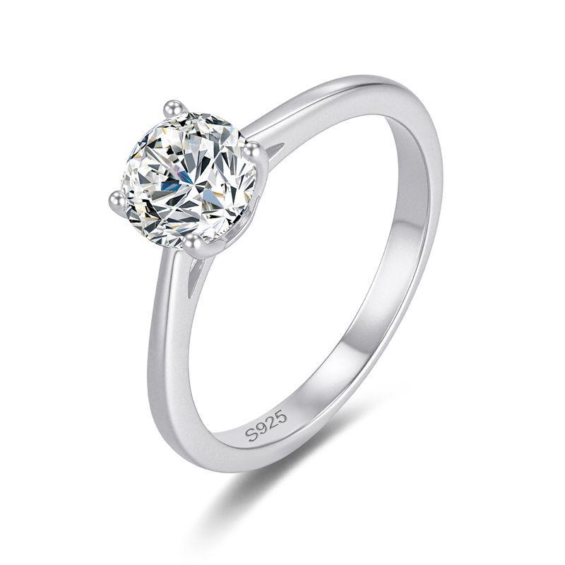 S925 Sterling Silver Four-Prong Moissanite Ring, 1 Carat PT950 Band, Women s European & American Jewelry Size 5
S925 Sterling Silver Four-Prong Moissanite Ring, 1 Carat PT950 Band, Women s European & American Jewelry Size 5
