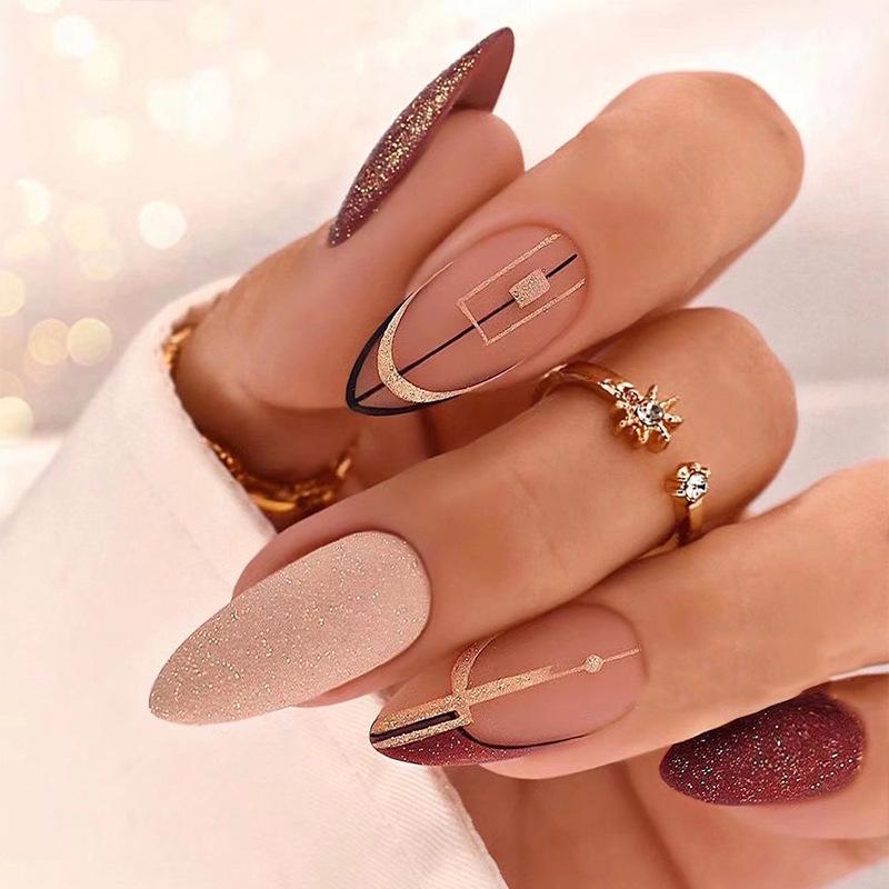 Almond Shape Glitter Nail Tips with Removable Jelly Glue - Minimalist Nail Art Patches Glue Type
Almond Shape Glitter Nail Tips with Removable Jelly Glue - Minimalist Nail Art Patches Glue Type