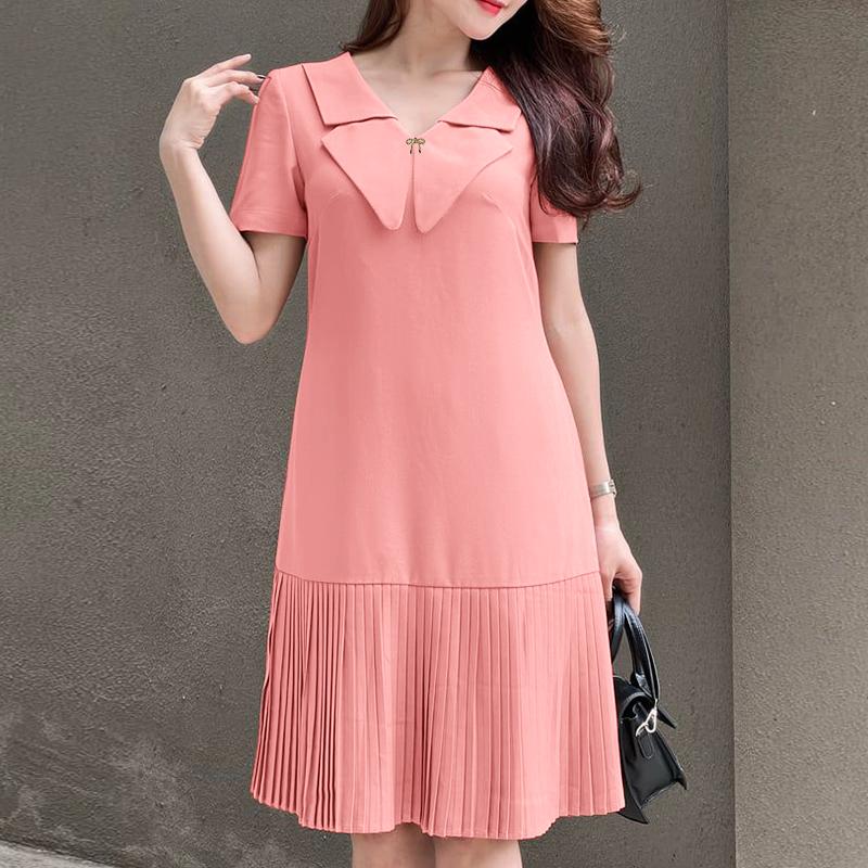 ZANZEA Женское летнее повседневное платье с V-образным вырезом и коротким рукавом, однотонное 5XL розовый
ZANZEA Женское летнее повседневное платье с V-образным вырезом и коротким рукавом, однотонное 5XL розовый