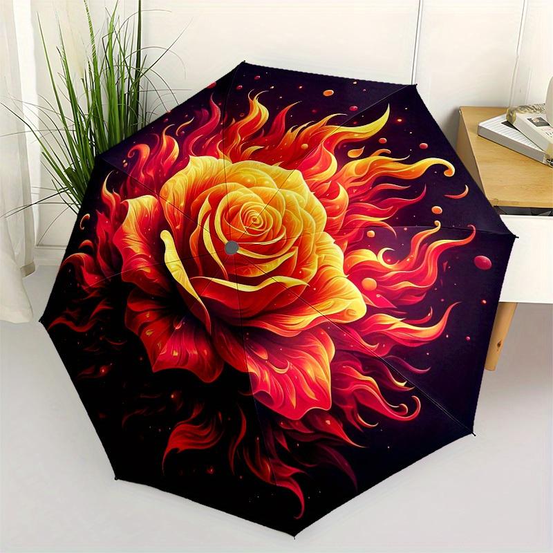 1pc Flaming Rose Artwork Umbrella with Plastic Handle,Suitable for All Seasons Home Travel Outdoor UmbrellaM1244
1pc Flaming Rose Artwork Umbrella with Plastic Handle,Suitable for All Seasons Home Travel Outdoor UmbrellaM1244