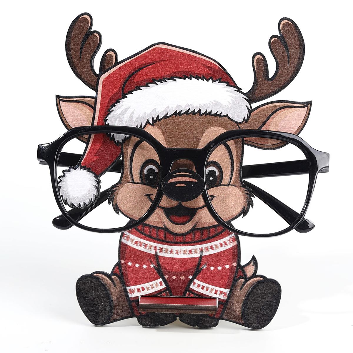 Рождественский олень Деревянный держатель для очков Праздничный декор для дома, офисного стола, Идеальный подарок на Рождество Рождественские украшения
Рождественский олень Деревянный держатель для очков Праздничный декор для дома, офисного стола, Идеальный подарок на Рождество Рождественские украшения