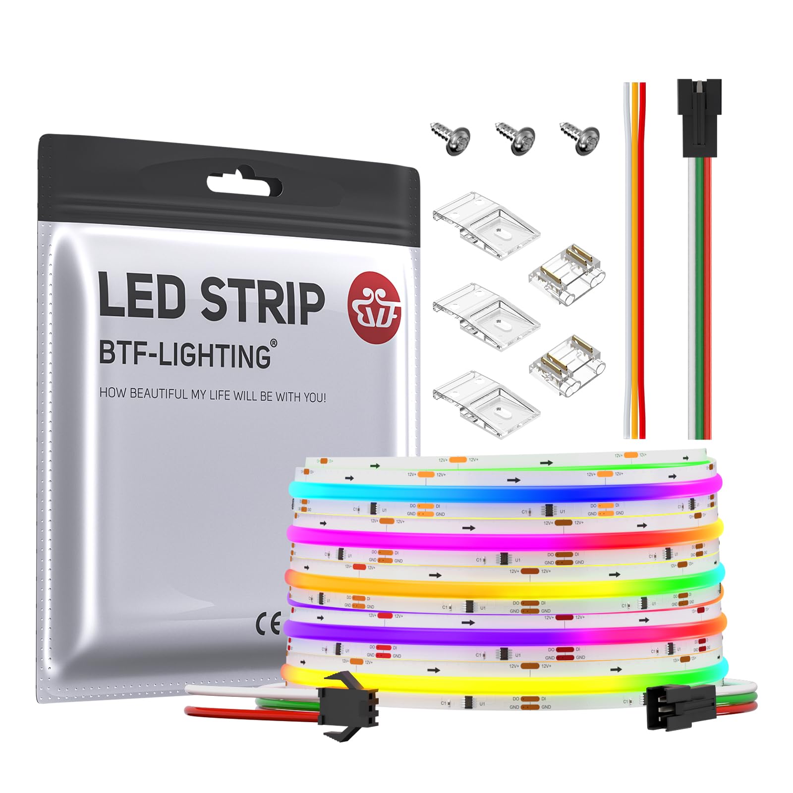 FCOB WS2811 IC RGB IC LED Strip High Uniform 5M 720 RGBIC 12mm Full for Indoor Energy Class IP30 FOB White PCB BTF-LIGHTING Light, Density, Flexible,
FCOB WS2811 IC RGB IC LED Strip High Uniform 5M 720 RGBIC 12mm Full for Indoor Energy Class IP30 FOB White PCB BTF-LIGHTING Light, Density, Flexible,