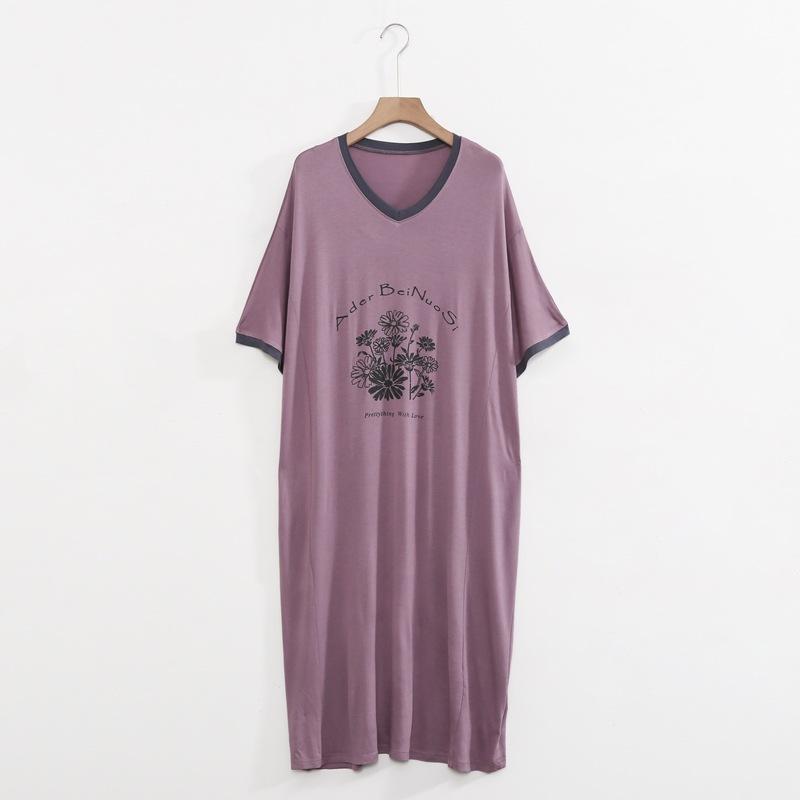 Summer Loose Large-sized Casual Short-sleeved Dress with V-neck Letter Print, Thin Home Wear and Nightgown one size синій
Summer Loose Large-sized Casual Short-sleeved Dress with V-neck Letter Print, Thin Home Wear and Nightgown one size синій