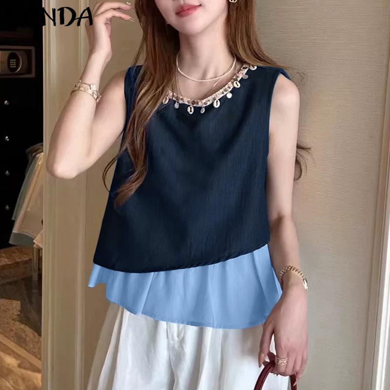 VONDA Women Round Neck Sleeveless Beads Patchwork Ruffled Casual Tank Tops 5XL помаранчевий
VONDA Women Round Neck Sleeveless Beads Patchwork Ruffled Casual Tank Tops 5XL помаранчевий
