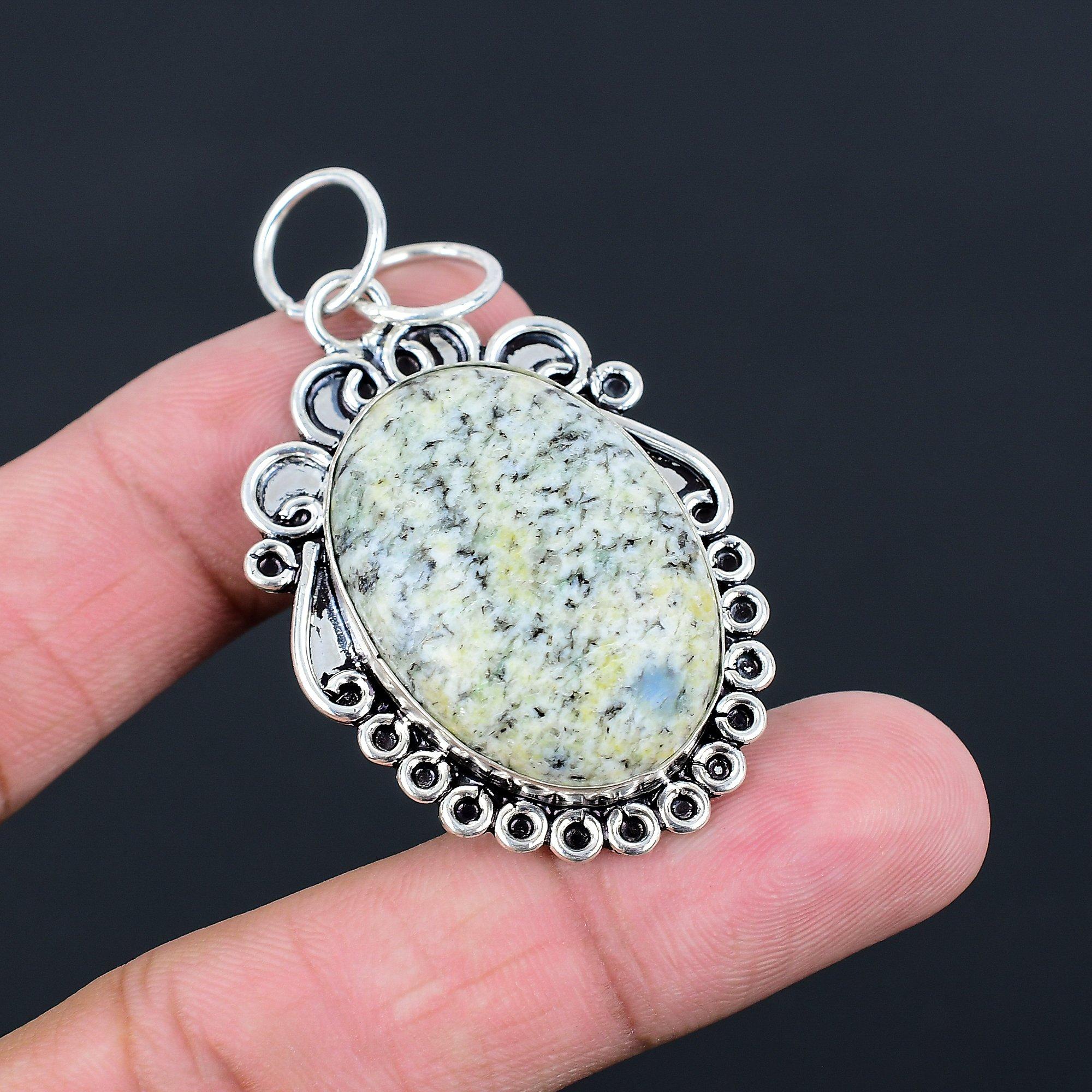 Natural K2 Jasper Gemstone Pendant 925 Sterling Silver Indian Jewelry For Girls
Natural K2 Jasper Gemstone Pendant 925 Sterling Silver Indian Jewelry For Girls