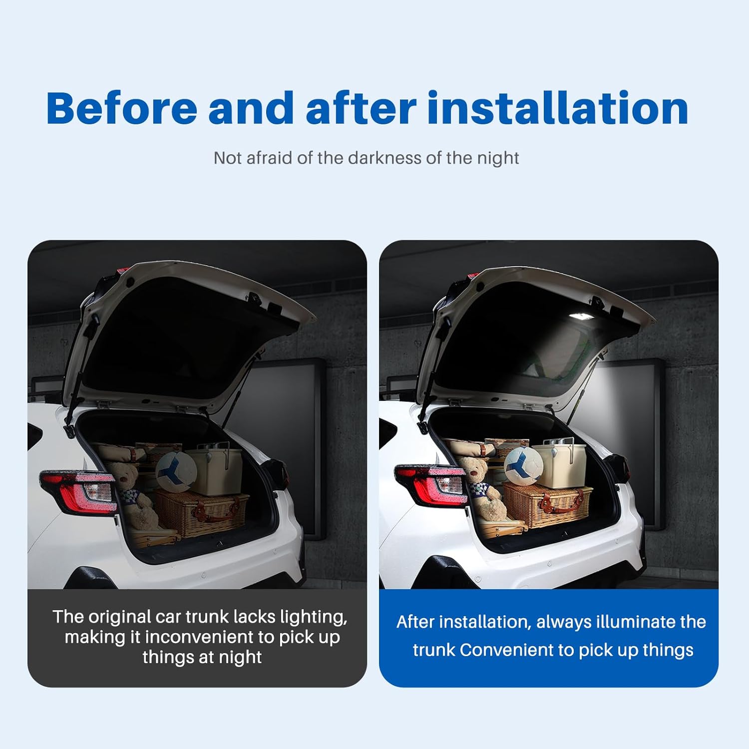 KUNGKIC for 2019-2024 Subaru Forester LED Trunk Lights Luggage Trunk Top Lamp Tailgate Lights White Interior Accessories
KUNGKIC for 2019-2024 Subaru Forester LED Trunk Lights Luggage Trunk Top Lamp Tailgate Lights White Interior Accessories