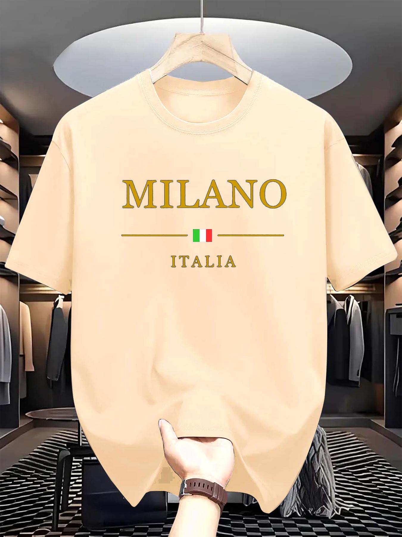 Men s summer 100 cotton fashionable casual loose plus size MILANO ITALIA pattern printed sports round neck short sleeved T-shirt S
Men s summer 100 cotton fashionable casual loose plus size MILANO ITALIA pattern printed sports round neck short sleeved T-shirt S