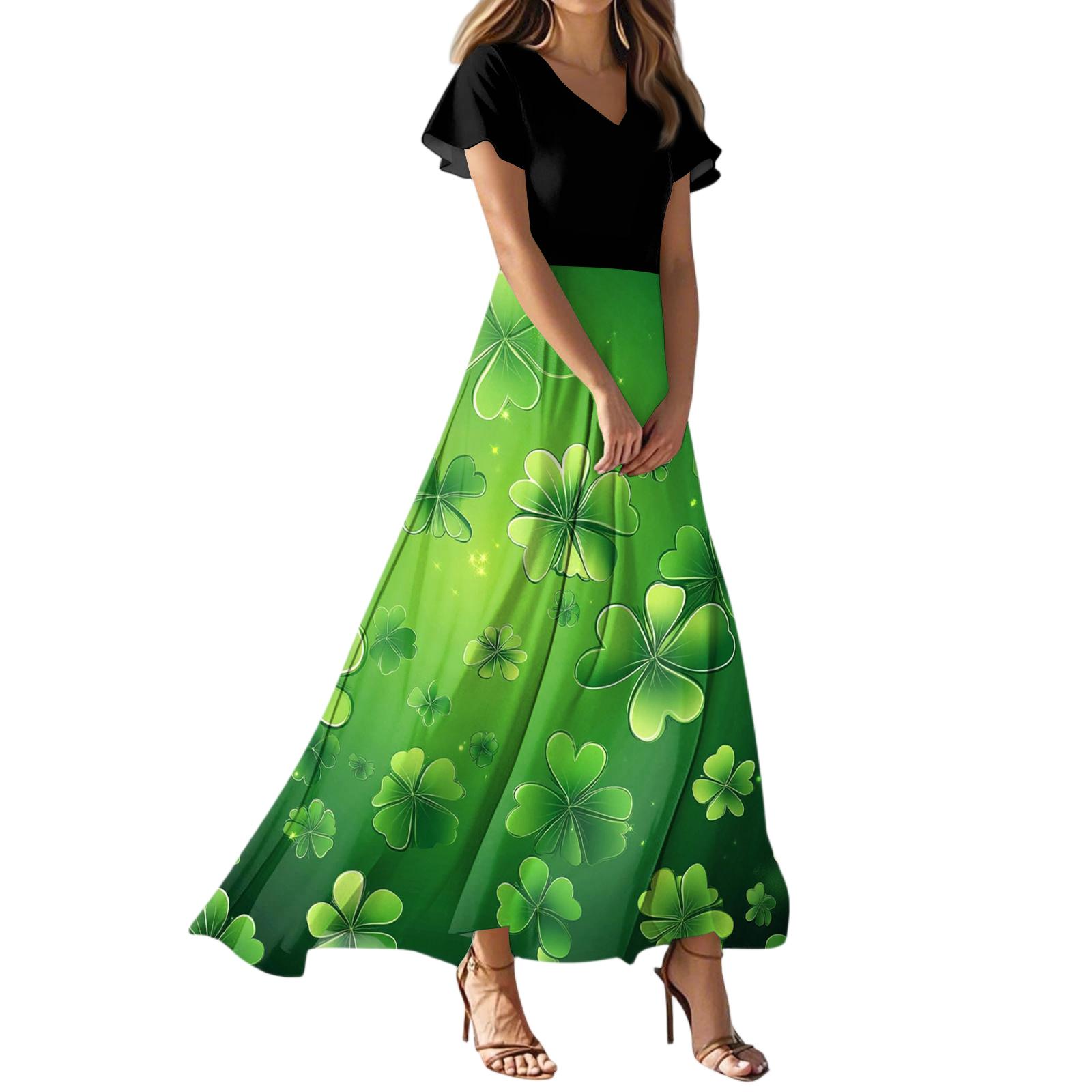 Women s Summer Casual Fashion Saint-Paul Printed Dress V-Neck Short-Sleeve Dress XL
Women s Summer Casual Fashion Saint-Paul Printed Dress V-Neck Short-Sleeve Dress XL