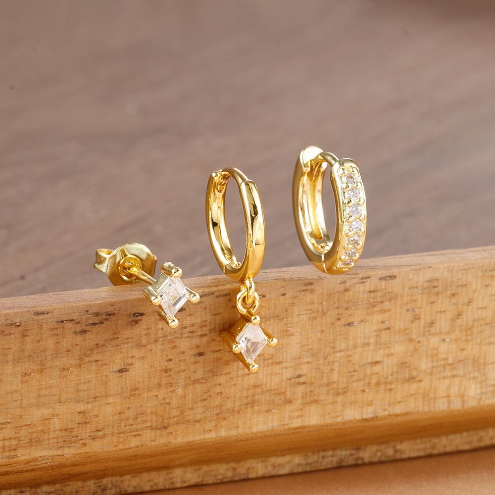 3PCS Fashion Geometric Zircon Small Drop Earrings Set for Women Temperament Dangle Earring Party Jewelry Accessories
3PCS Fashion Geometric Zircon Small Drop Earrings Set for Women Temperament Dangle Earring Party Jewelry Accessories