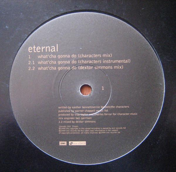 12inch Record ETERNAL - What Cha Gonna Do 12EMDJS552 EMI 1999 UK Rap & Hip-Hop/R&B Used
12inch Record ETERNAL - What Cha Gonna Do 12EMDJS552 EMI 1999 UK Rap & Hip-Hop/R&B Used
