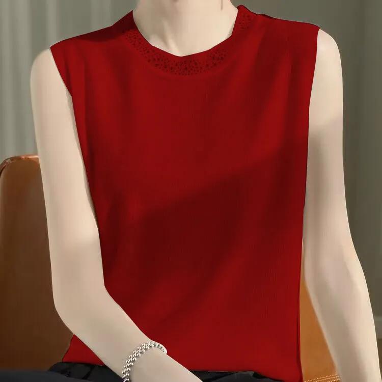 Women s Spring/Summer Suit-Style Round-Neck Knit Tank Top: Solid Color, Simple, Sleeveless, Commuter-Friendly, Strapless Base Layer M красный
Women s Spring/Summer Suit-Style Round-Neck Knit Tank Top: Solid Color, Simple, Sleeveless, Commuter-Friendly, Strapless Base Layer M красный