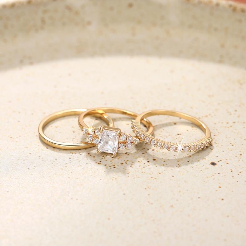 CAOSHI Gorgeous 3Pcs Set Engagement Party Ring with Shiny Cubic Zirconia Gold Color Jewelry for Women Elegant Finger Accessories 6
CAOSHI Gorgeous 3Pcs Set Engagement Party Ring with Shiny Cubic Zirconia Gold Color Jewelry for Women Elegant Finger Accessories 6