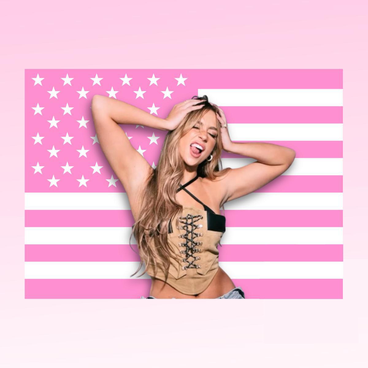 Tate McRae Pink American Flag Wall Decor Tapestry Ideal Gift for Tate McRae Fans College Dorm Room Decor Wall Hanging for Fan 74x94cm(29x37in)
Tate McRae Pink American Flag Wall Decor Tapestry Ideal Gift for Tate McRae Fans College Dorm Room Decor Wall Hanging for Fan 74x94cm(29x37in)