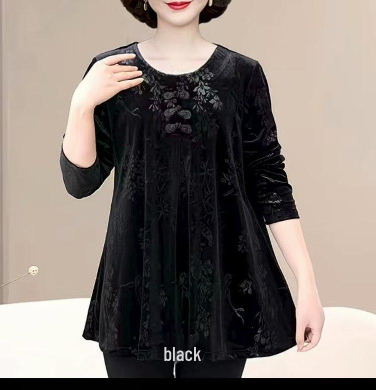 2025 Spring & Fall Chinese Style Gold Velvet Plus Size Loose-Fit Top for Middle-Aged & Elderly Women XL (100-120 jin)
2025 Spring & Fall Chinese Style Gold Velvet Plus Size Loose-Fit Top for Middle-Aged & Elderly Women XL (100-120 jin)