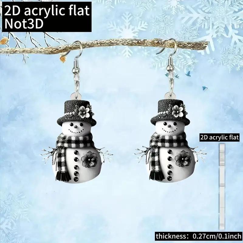 Black Plaid Snowman Earrings - Festive Acrylic Christmas Accessory Single Acrylic Earring (No Hook)
Black Plaid Snowman Earrings - Festive Acrylic Christmas Accessory Single Acrylic Earring (No Hook)