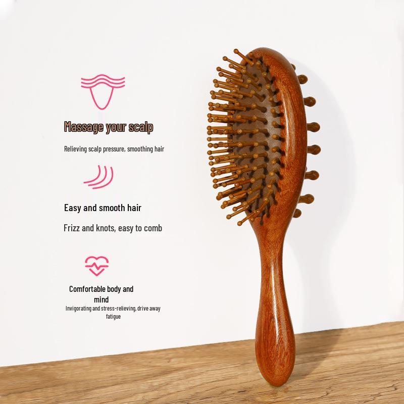 Двусторонняя подушечная расческа из сандалового дерева: Укладка пышных волос, распутывание и массаж - Гребень с деревянными зубьями
Двусторонняя подушечная расческа из сандалового дерева: Укладка пышных волос, распутывание и массаж - Гребень с деревянными зубьями