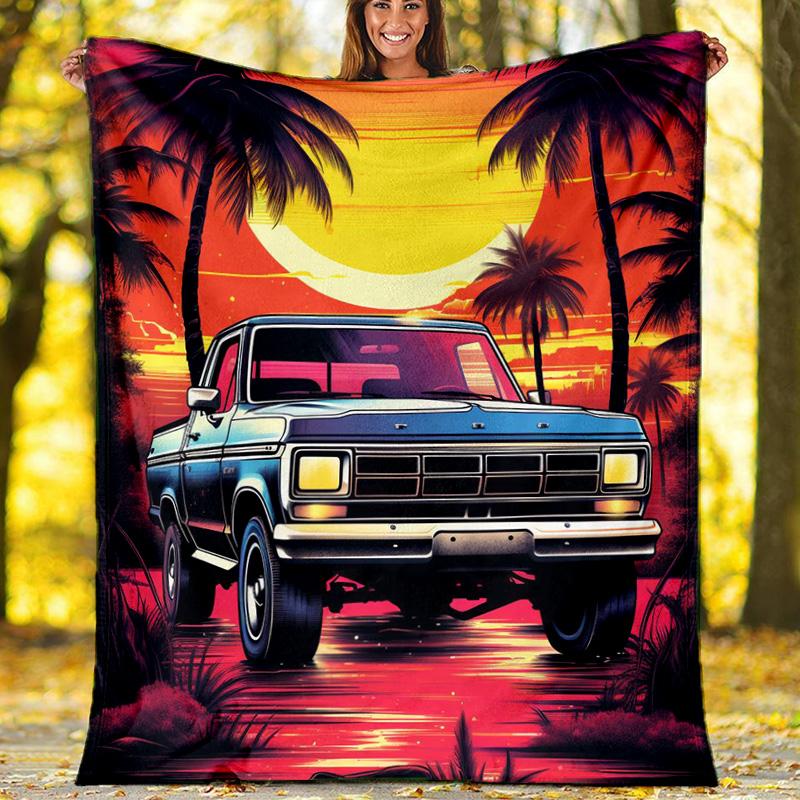 Retro Pickup Truck Sunset Palm Tree Flannel Fleece Blanket, Soft Warm Throw Blanket for Home, Car Fan Gift 80cm x 120cm
Retro Pickup Truck Sunset Palm Tree Flannel Fleece Blanket, Soft Warm Throw Blanket for Home, Car Fan Gift 80cm x 120cm