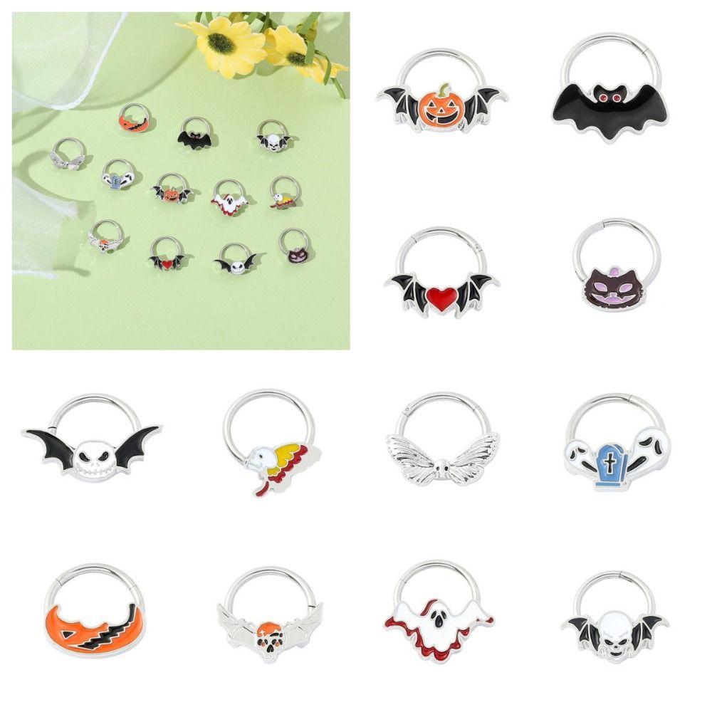 Призрачная летучая мышь Хэллоуин навесной сегмент кольцо в носу череп ниша подарок f 
Призрачная летучая мышь Хэллоуин навесной сегмент кольцо в носу череп ниша подарок f