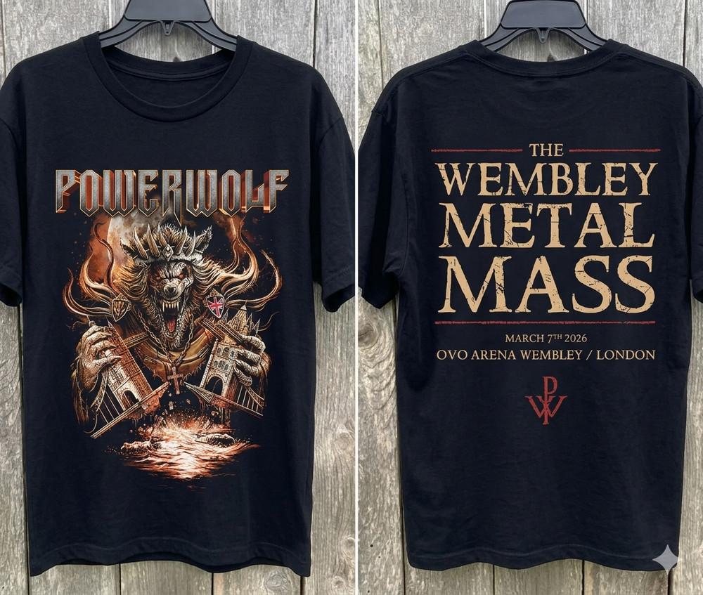 Powerwolf Лондон Великобритания 2026 Тур Футболка Арена Уэмбли 1 шт Черный Быстрая доставка 23 дня Унисекс Футболка L
Powerwolf Лондон Великобритания 2026 Тур Футболка Арена Уэмбли 1 шт Черный Быстрая доставка 23 дня Унисекс Футболка L