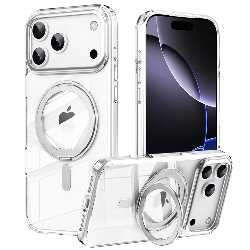 Luxury Metal Ring Stand Clear Phone Case for IPhone 17 Air 16 15 14 Plus 13 Pro Max Magnetic Wireless Charge Shockproof Cover iPhone17 Pro Max
Luxury Metal Ring Stand Clear Phone Case for IPhone 17 Air 16 15 14 Plus 13 Pro Max Magnetic Wireless Charge Shockproof Cover iPhone17 Pro Max