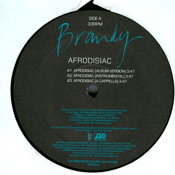 12inch Record BRANDY - Afrodisiac 7567933640 Atlantic 2004 US Dance & Electronica Used
12inch Record BRANDY - Afrodisiac 7567933640 Atlantic 2004 US Dance & Electronica Used