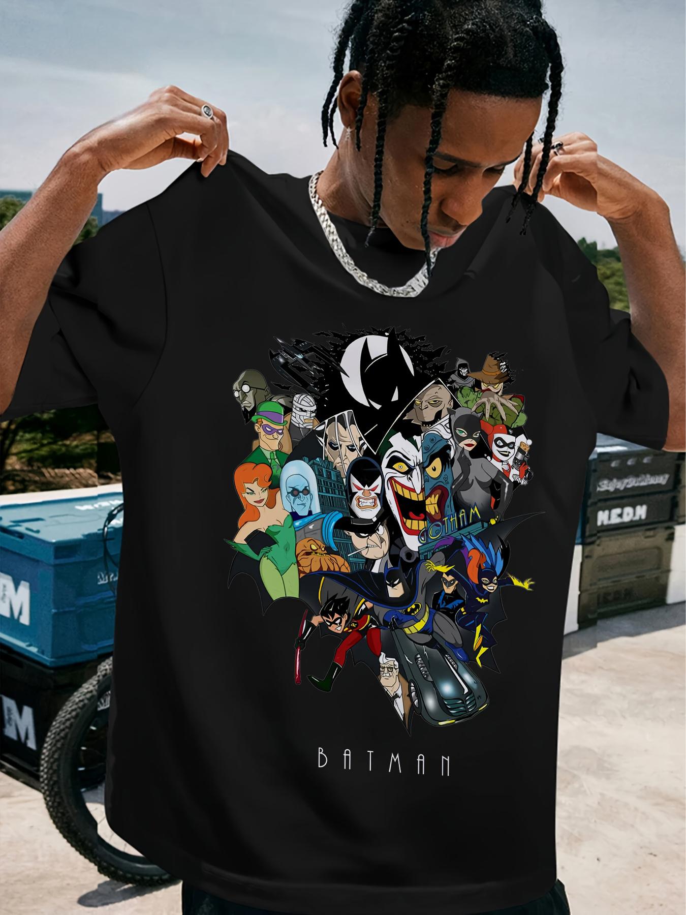 Justice League Batman logo Gotham City villain and hero pattern T-shirt, men s casual short-sleeved T-shirt XL
Justice League Batman logo Gotham City villain and hero pattern T-shirt, men s casual short-sleeved T-shirt XL